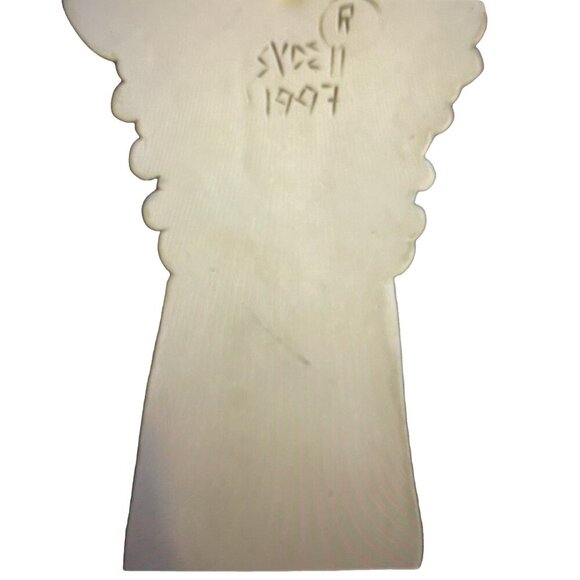 SYDELL Riverplace Pottery Pastel 3D Angel Wall Hanging Signed 1997 9.5in - Picture 5 of 15